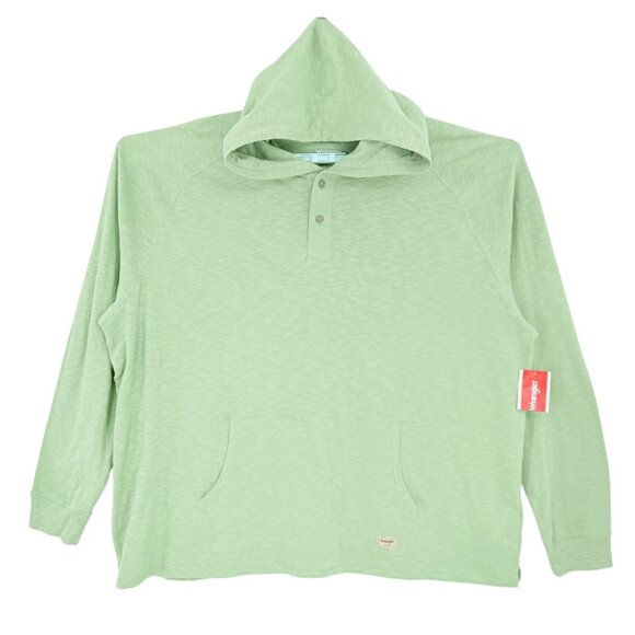 Wrangler Men's Pullover Green Lightweight Hoodie Size 2XL Regular Fit NWT - Picture 1 of 11